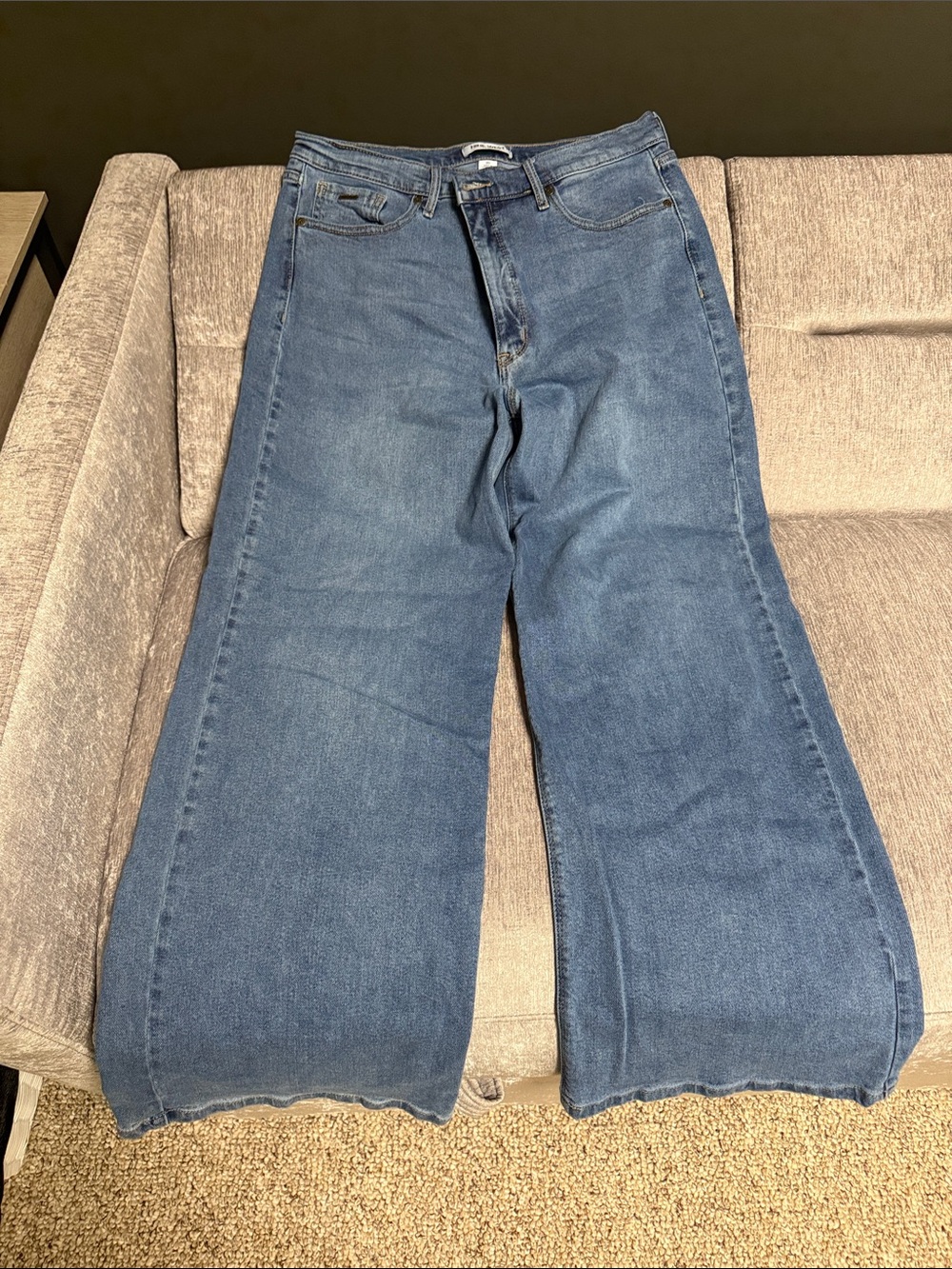 Nine West Dark Blue Wide-Leg Jeans